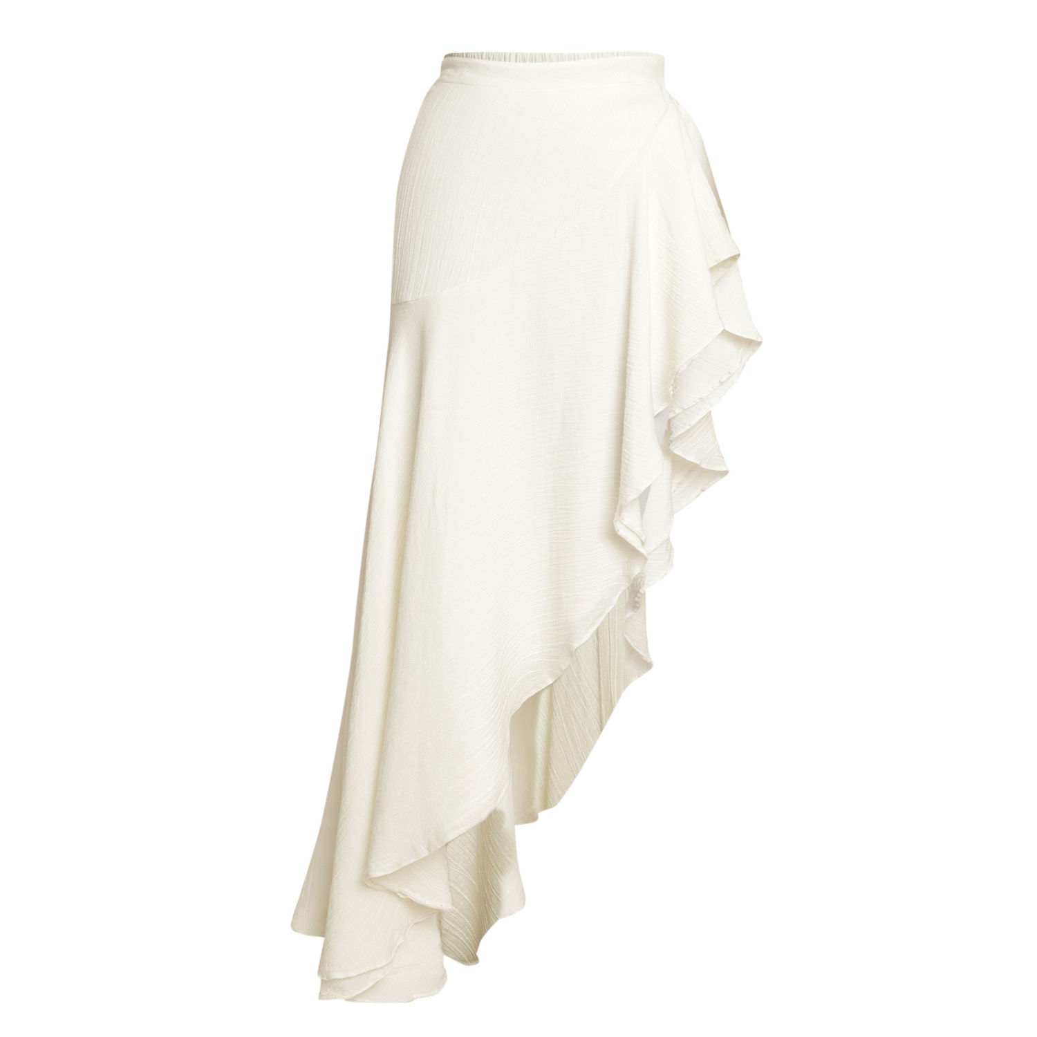 Asymmetrical top skirt white