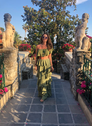 maria maxi skirt in olive