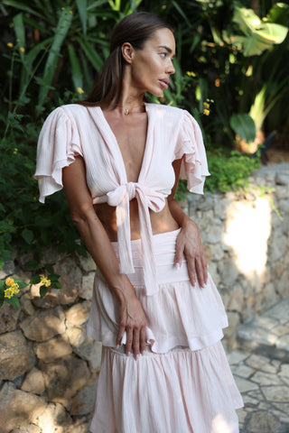Fiona Ruffle Skirt in Pink