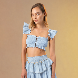 Luna Crop Top in Blue