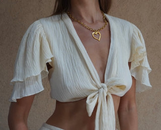 Valeria crop top in Cream