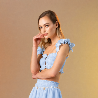 Luna Crop Top in Blue