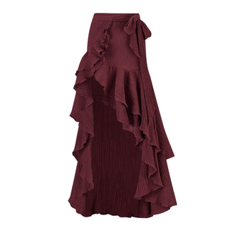 Gabriela wrap skirt in Burgundy