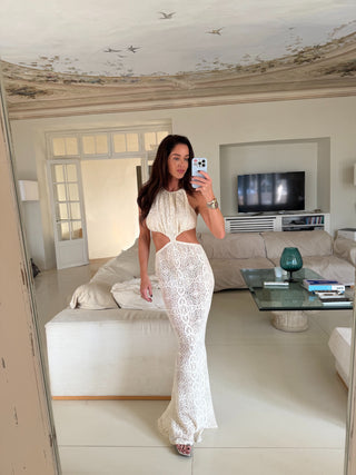 Ines long lace dress