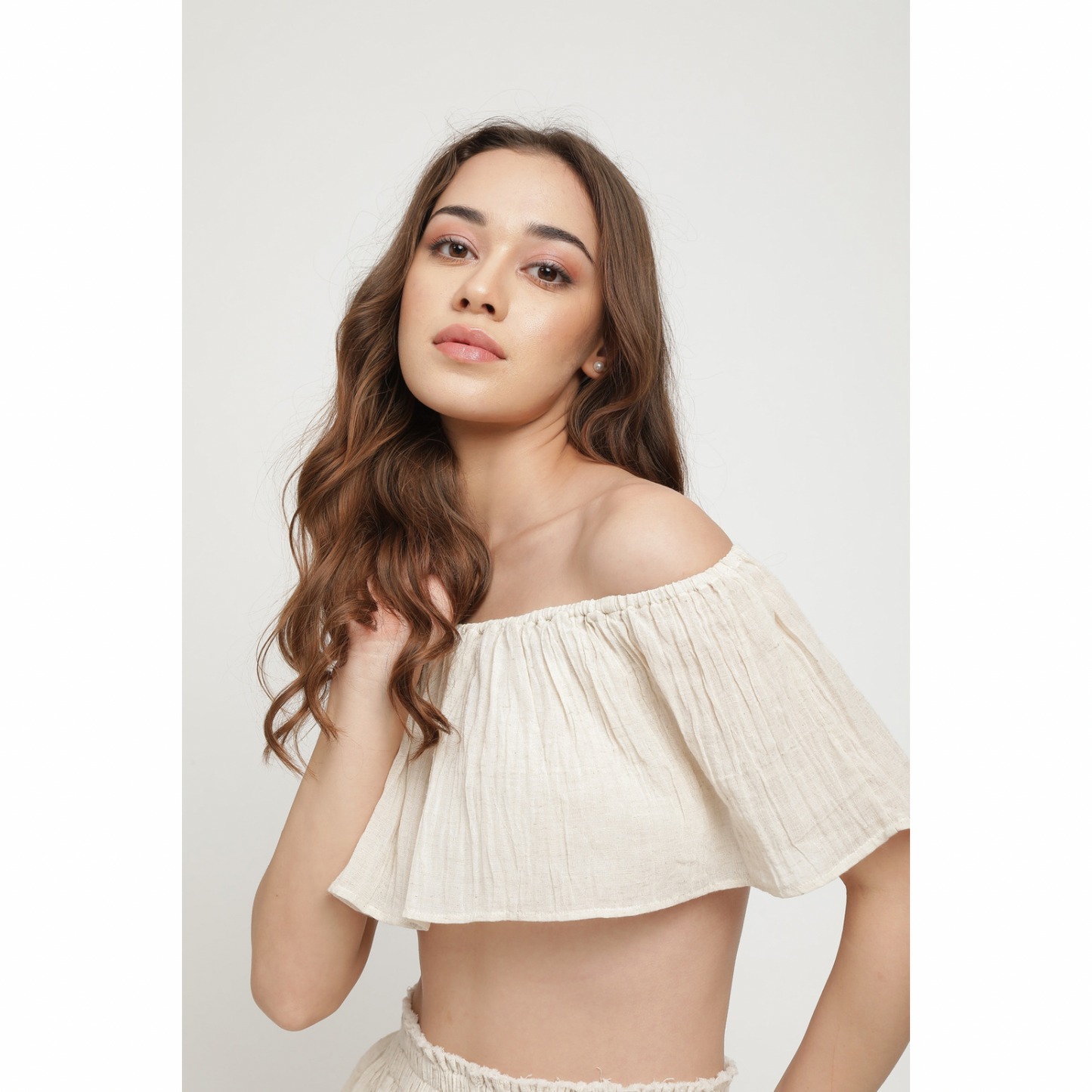 Bianca crinkled top in undyed