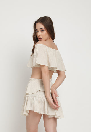 Bianca crinkled skirt in undyed