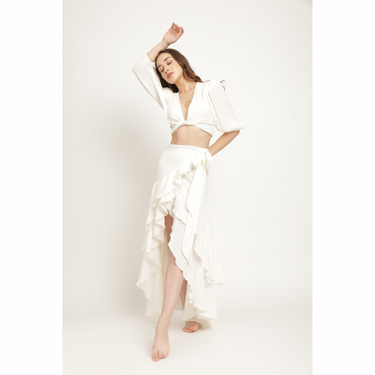 Gabriela skirt in white