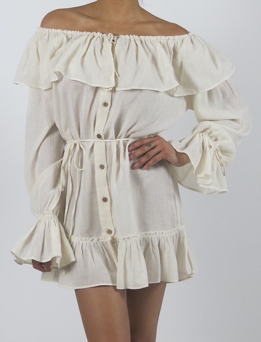 roberta dress in cream