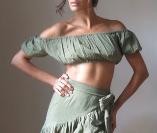 lana top in olive