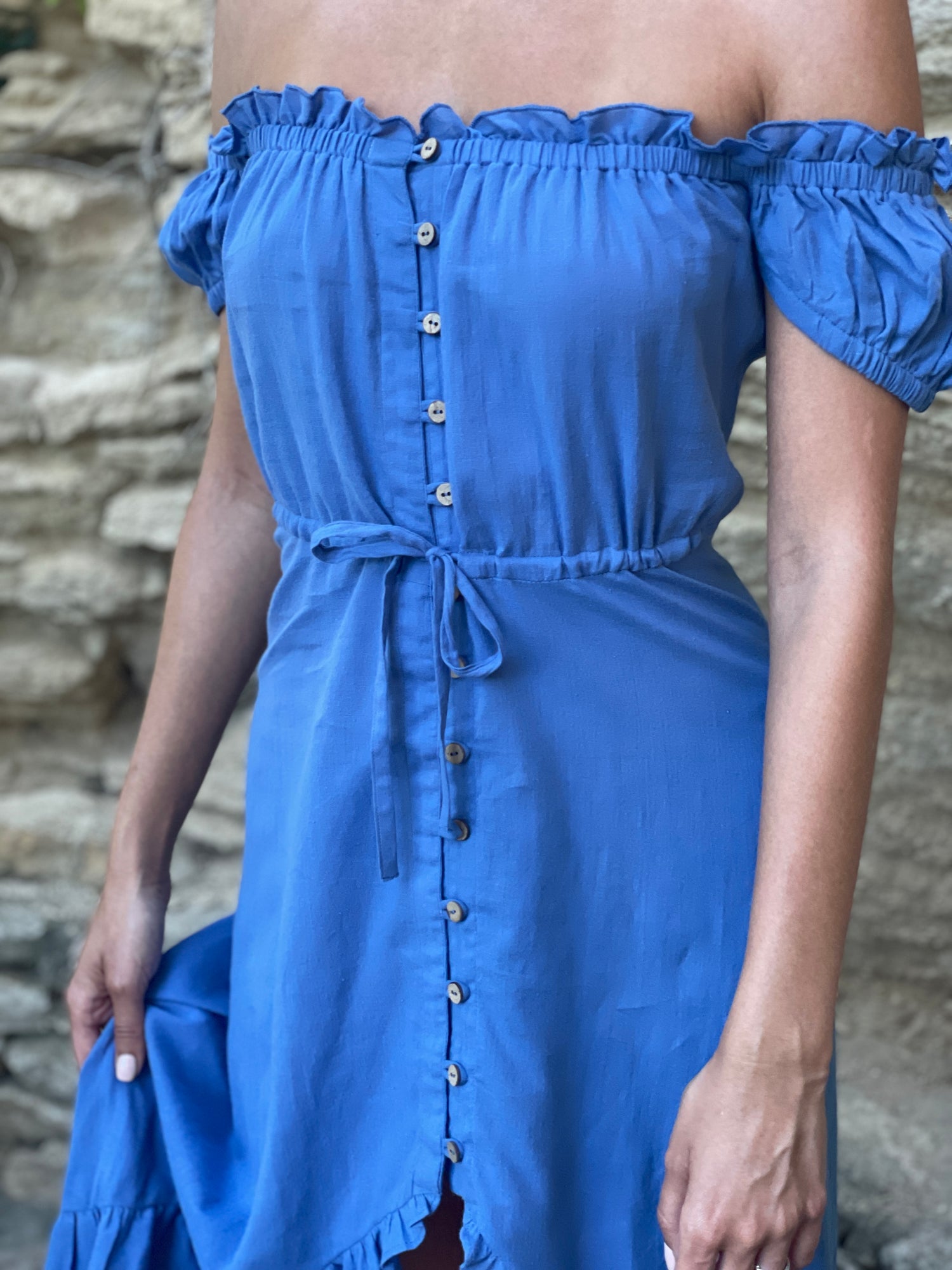 elia dress in blue