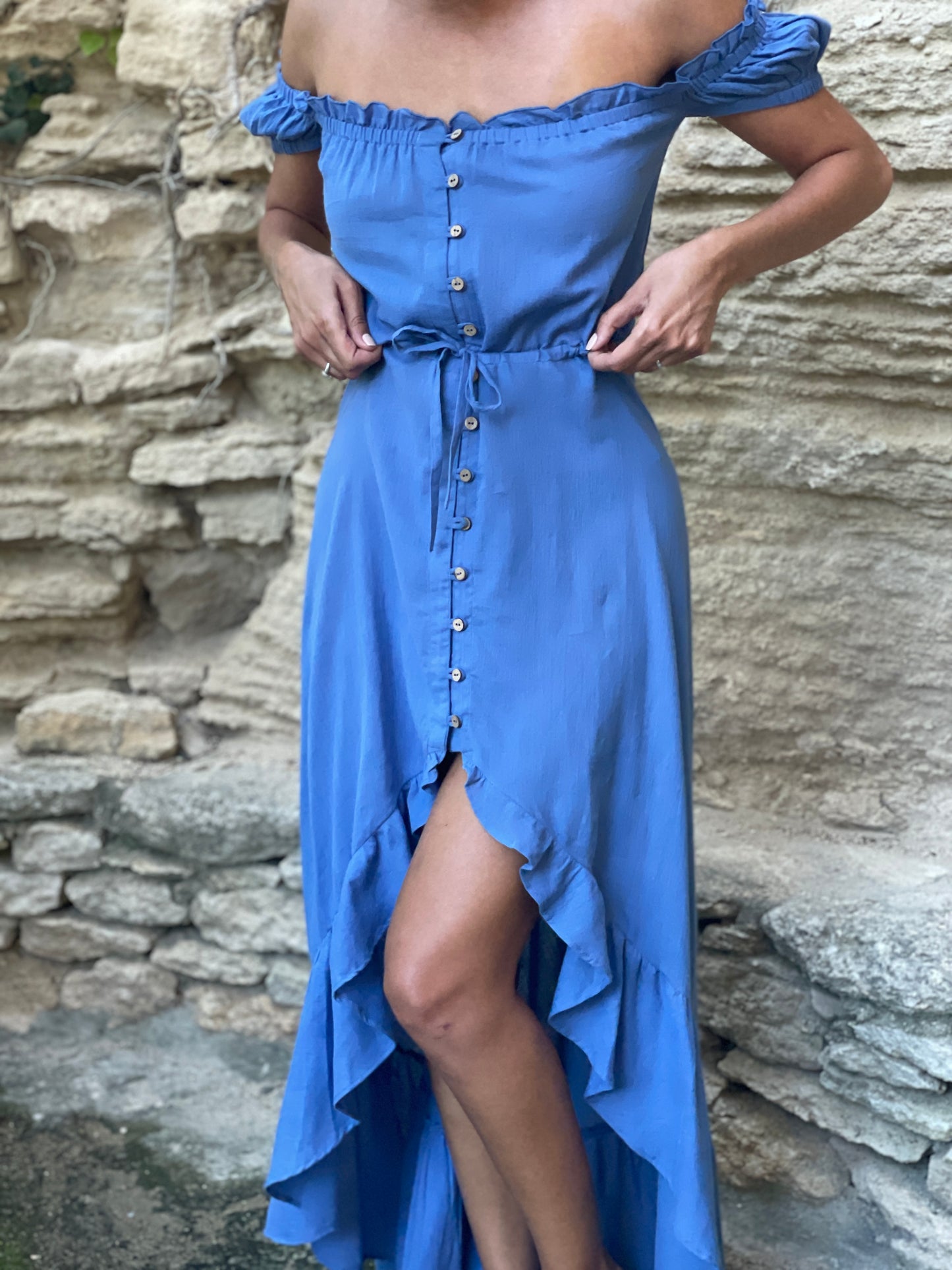 elia dress in blue