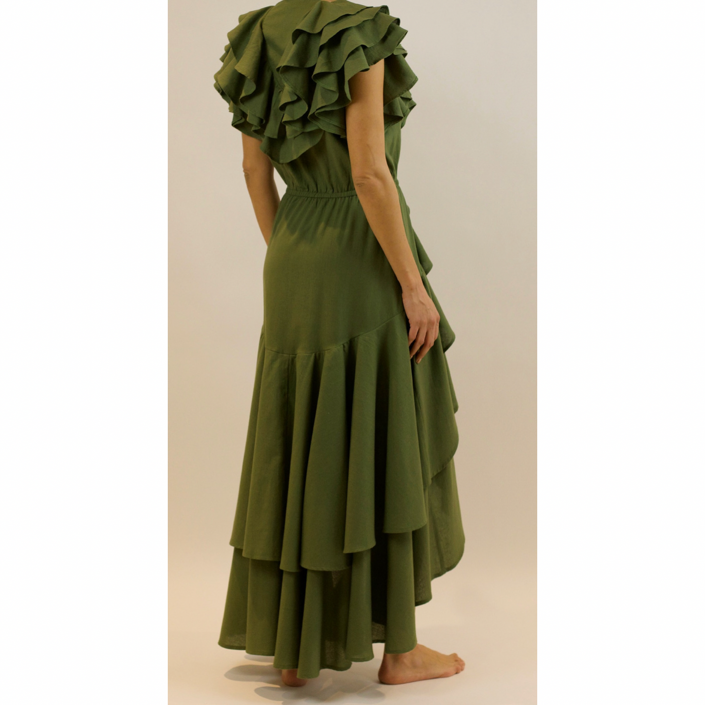 gaile dress in olive