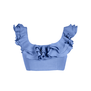 montana crinkled top in blue